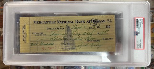 Jack ruby check 230 psa - psa, auto